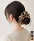 異素材ミックス ボリュームシュシュ 上品 レディース 大人可愛い きれいめ ヘアゴム バイカラー ヘアアクセサリー おしゃれ ヘアアレンジ 簡単 まとめ髪 韓国風 88CXH-198