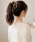 異素材ミックス ボリュームシュシュ 上品 レディース 大人可愛い きれいめ ヘアゴム バイカラー ヘアアクセサリー おしゃれ ヘアアレンジ 簡単 まとめ髪 韓国風 88CXH-198