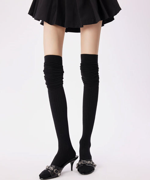 ニーハイソックス 脚長 膝上丈ソックス レディース ロングソックス 大人可愛い ガーリー 美脚靴下 韓国風 秋冬ソックス 伸縮性 オーバーニーソックス 新作人気 88CXH-203