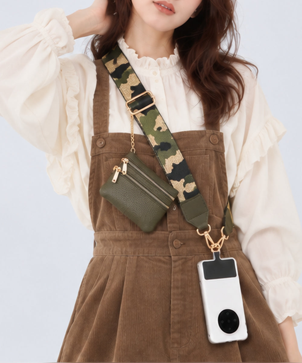 ミニポーチ付きスマホショルダーストラップ