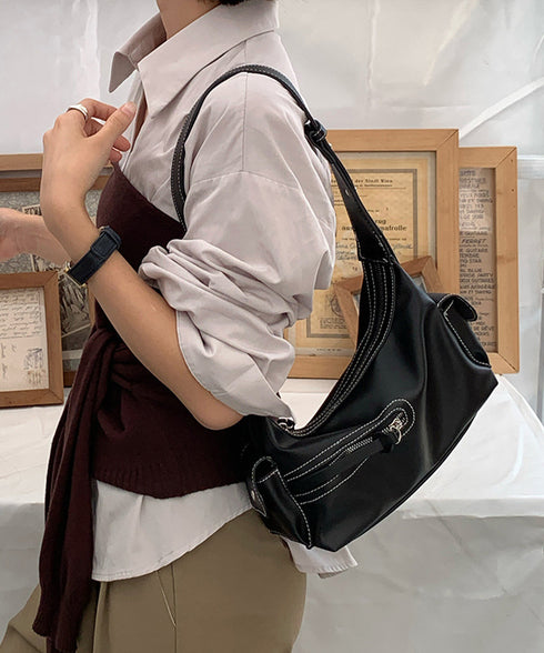 ショルダーバッグレディース 肩掛け韓国風 合皮カバン 手提げ鞄 通勤 ワンショルダートートバッグ フェイクレザー 軽い PUレザーかばん お出かけ カジュアル軽量 89AI-022