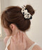 フラワーヘアバンスクリップ 簡単まとめ髪 レディース ヘアクリップ 大人上品 きれいめ ヘアアクセ 韓国風 フェイクパール飾り ヘアアクセサリー雑貨 フェミニン 89HSH-001