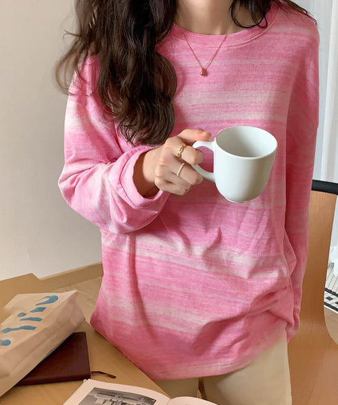 Tシャツ 韓国風 カットソートップス春秋 長袖Tシャツ レディース クルーネック ゆったりトップス インナーシャツ お洒落 着やせプルオーバー 体型カバートップス 89NUOYI-002