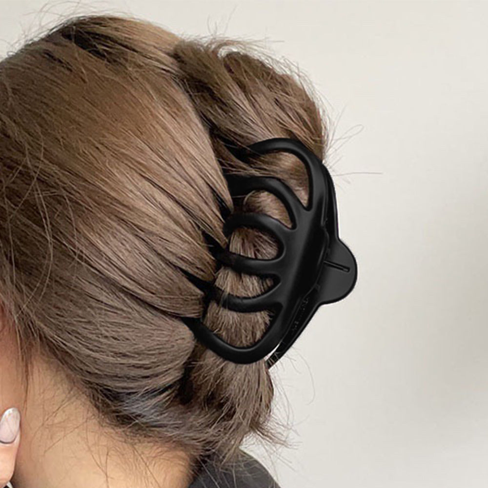 ヘアクリップ アクリルバンスクリップ ブラック