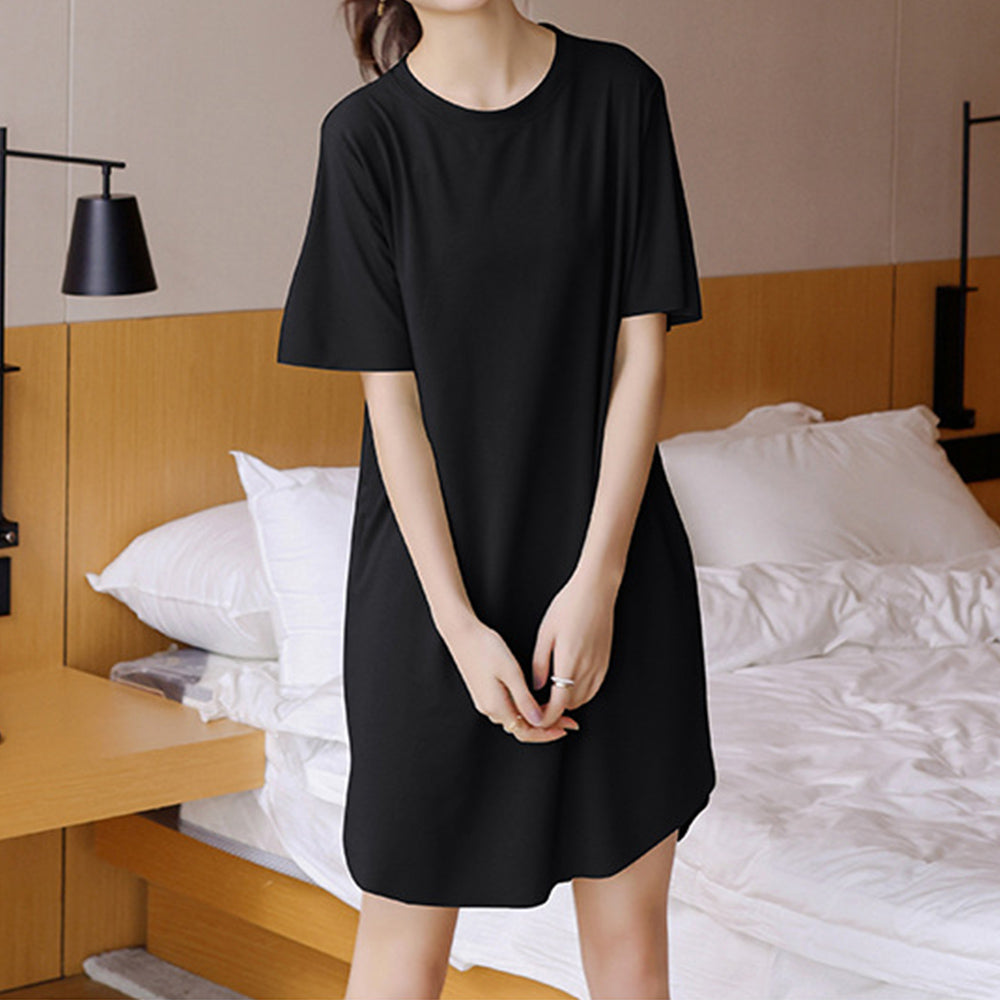 Tシャツワンピース ルームウェア ワンピ ブラック