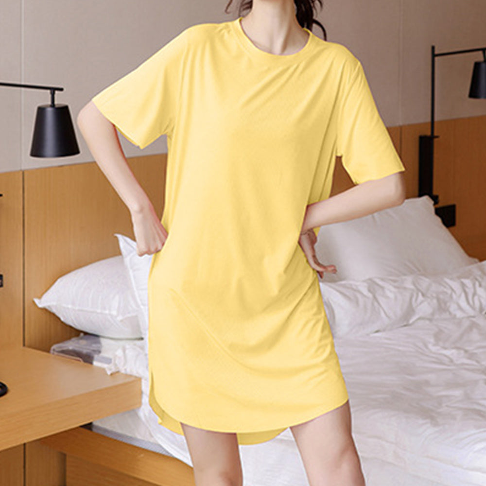 Tシャツワンピース ルームウェア ワンピ イエロー