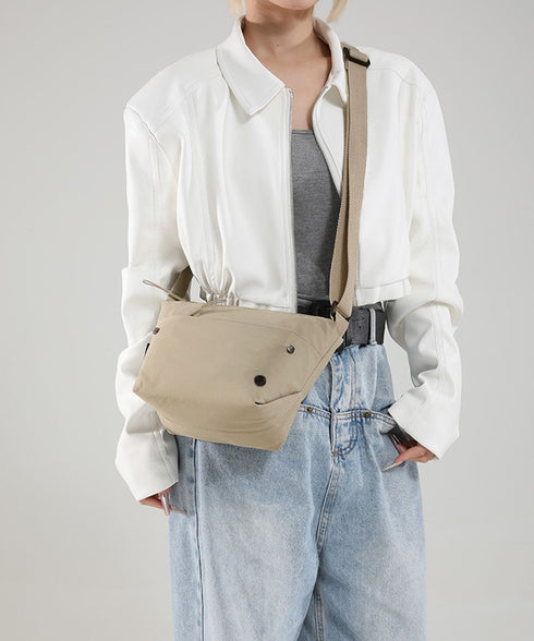 ミニショルダーバッグ 軽量斜めがけバッグ レディース ナイロンカバン 韓国風 コンパクト鞄 小さめ シンプル 2way ミニバッグ 無地 肩掛けクロスボディバッグ 89XFENG-066