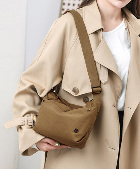 ミニショルダーバッグ 軽量斜めがけバッグ レディース ナイロンカバン 韓国風 コンパクト鞄 小さめ シンプル 2way ミニバッグ 無地 肩掛けクロスボディバッグ 89XFENG-066