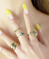 マルチデザインリングセット指輪4点セット ターコイズリング 4ピースリング レディース 重ね付け 韓国風 アクセサリー おしゃれファッション小物 カジュアル 89XUER-011