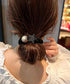大粒パールヘアゴムシュシュ 髪留めアクセ ヘアアクセサリー フェイクパール髪ゴム ハーフアップアレンジ プチプラヘアゴム レディース お洒落髪飾り 韓国風 上品 89ZHIYI-001