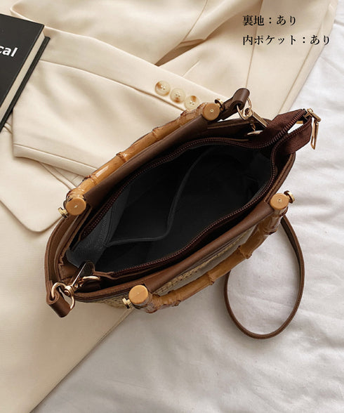 かごバッグ ミニスクエアバッグ 2WAY レディース ショルダーバッグ 斜めかけ 浴衣小物 草編みかばん 花火大会 手提げバッグ 浴衣バッグリゾート カジュアル夏 89AI-014
