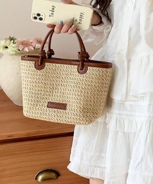 ミニカゴバッグ ショルダーバッグ ミニ鞄 ストローバッグ レディース 可愛い 2WAY 編みバッグ 花火大会手提げバッグ 斜めがけ 麦わら鞄 夏祭り 肩掛けバッグ 89AI-019