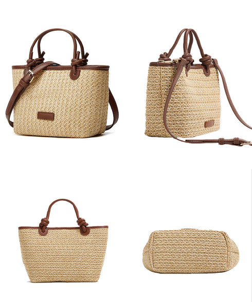 ミニカゴバッグ ショルダーバッグ ミニ鞄 ストローバッグ レディース 可愛い 2WAY 編みバッグ 花火大会手提げバッグ 斜めがけ 麦わら鞄 夏祭り 肩掛けバッグ 89AI-019