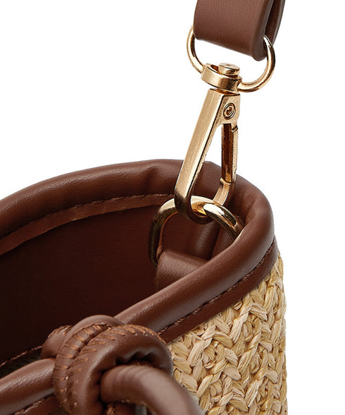 ミニカゴバッグ ショルダーバッグ ミニ鞄 ストローバッグ レディース 可愛い 2WAY 編みバッグ 花火大会手提げバッグ 斜めがけ 麦わら鞄 夏祭り 肩掛けバッグ 89AI-019