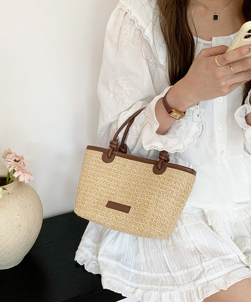 ミニカゴバッグ ショルダーバッグ ミニ鞄 ストローバッグ レディース 可愛い 2WAY 編みバッグ 花火大会手提げバッグ 斜めがけ 麦わら鞄 夏祭り 肩掛けバッグ 89AI-019