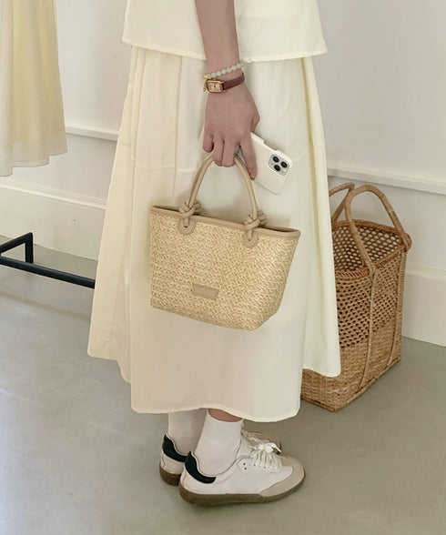 ミニカゴバッグ ショルダーバッグ ミニ鞄 ストローバッグ レディース 可愛い 2WAY 編みバッグ 花火大会手提げバッグ 斜めがけ 麦わら鞄 夏祭り 肩掛けバッグ 89AI-019