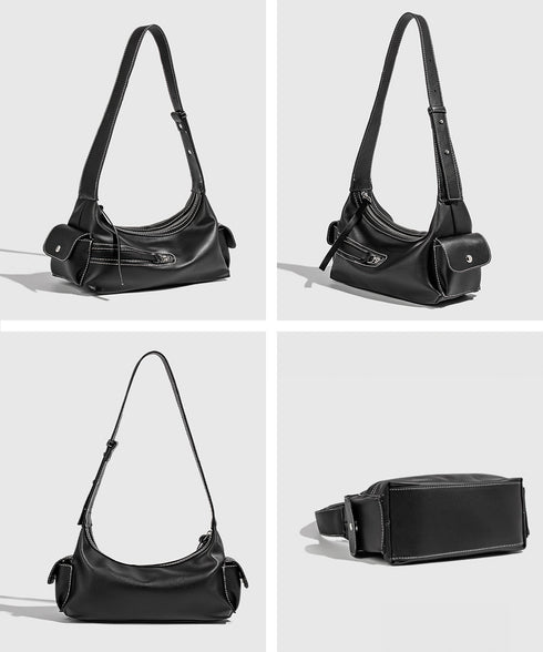 ショルダーバッグレディース 肩掛け韓国風 合皮カバン 手提げ鞄 通勤 ワンショルダートートバッグ フェイクレザー 軽い PUレザーかばん お出かけ カジュアル軽量 89AI-022