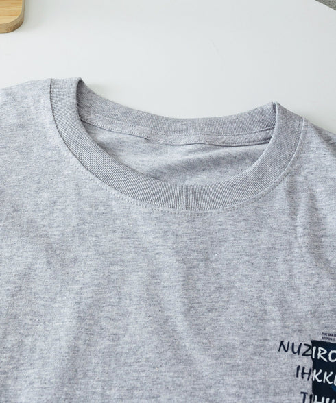 Tシャツ英文字 ロゴプリント半袖Tシャツ レディース ロゴtシャツ ゆったり 着やせ ロングtシャツ トップス シンプル プルオーバー 無地Tシャツ 体型カバー 89BAO-001