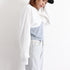 Tシャツセットアップ 韓国風お洒落 春秋 トップス レディース 2点セット ショート丈 ボリューム袖 スウェット 女子可愛い カジュアル 長袖 クロップド丈クール 89CHANGY-001