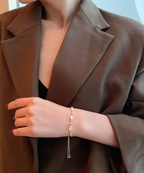 ブレスレット バングル アクセサリー チェーンブレスレット レディース ゴールド 小魚モチーフ キラキラ ラインストーン ギフト ファッション小物 89CHUFU-013