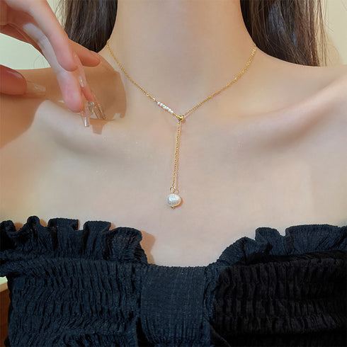 ネックレス ペンダント パール 韓国風 アクセサリー レディース チェーンネックレス 上品 華奢 オシャレネックレス 高見え 首飾り ジュエリー 結婚式 可愛い 89CHUFU-018