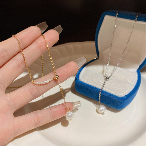 ネックレス ペンダント パール 韓国風 アクセサリー レディース チェーンネックレス 上品 華奢 オシャレネックレス 高見え 首飾り ジュエリー 結婚式 可愛い 89CHUFU-018