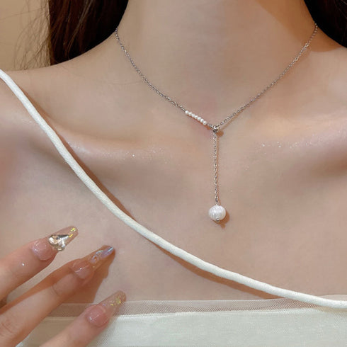 ネックレス ペンダント パール 韓国風 アクセサリー レディース チェーンネックレス 上品 華奢 オシャレネックレス 高見え 首飾り ジュエリー 結婚式 可愛い 89CHUFU-018