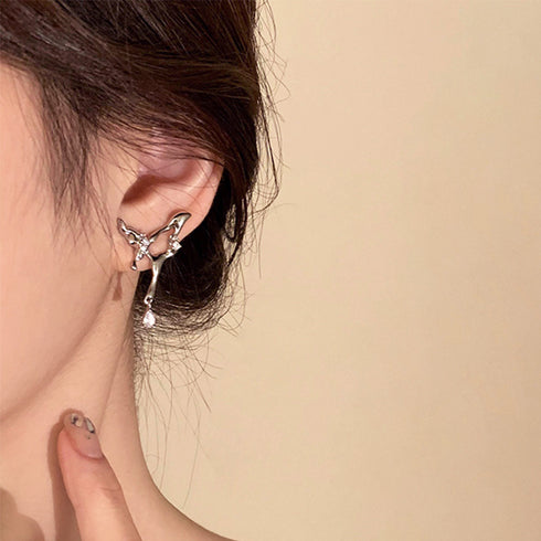 蝶々ピアス バタフライ耳飾りアクセサリー 韓国風 レディース 両耳用 オシャレ ギフト プチプラアクセサリー 大人可愛いピアス カジュアルファッション小物キラキラ 89CHUFU-019