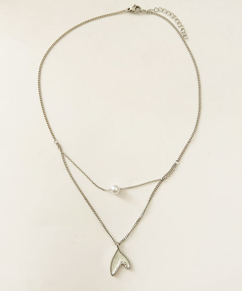 チェーン ネックレス 新作 ペンダント レディース 貝殻ネックレス きらきら アクセサリー 細め フェイクパール首飾り 上品 輝く 結婚式 女子会 プレゼント 89CHUFU-020