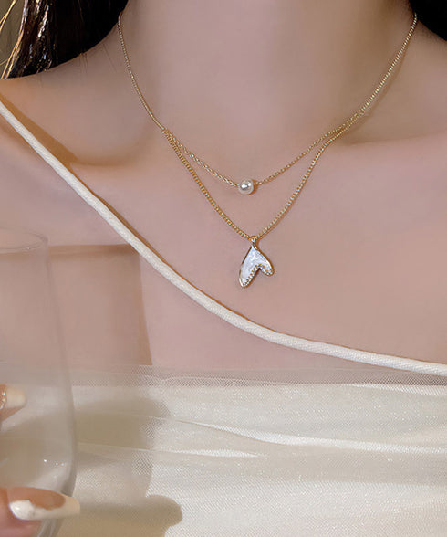 チェーン ネックレス 新作 ペンダント レディース 貝殻ネックレス きらきら アクセサリー 細め フェイクパール首飾り 上品 輝く 結婚式 女子会 プレゼント 89CHUFU-020