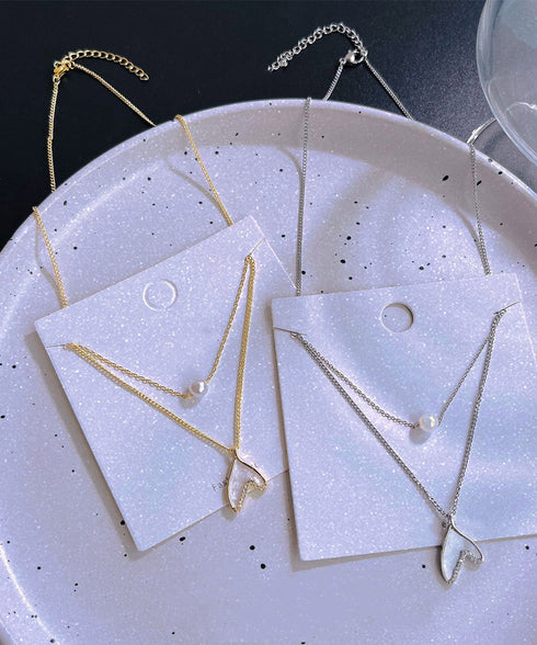 チェーン ネックレス 新作 ペンダント レディース 貝殻ネックレス きらきら アクセサリー 細め フェイクパール首飾り 上品 輝く 結婚式 女子会 プレゼント 89CHUFU-020