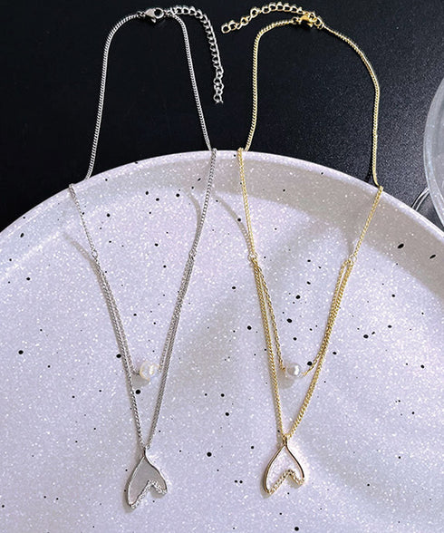 チェーン ネックレス 新作 ペンダント レディース 貝殻ネックレス きらきら アクセサリー 細め フェイクパール首飾り 上品 輝く 結婚式 女子会 プレゼント 89CHUFU-020