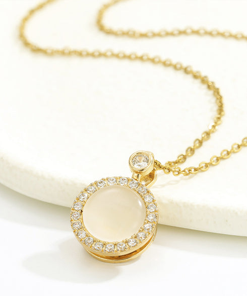 ネックレス 回転式 チェーンネックレス レディース ラインストーン パーティー アクセサリー ゴールド首飾り きらきら 輝く ジュエリー 新作 結婚式 可愛い 89CHUFU-022