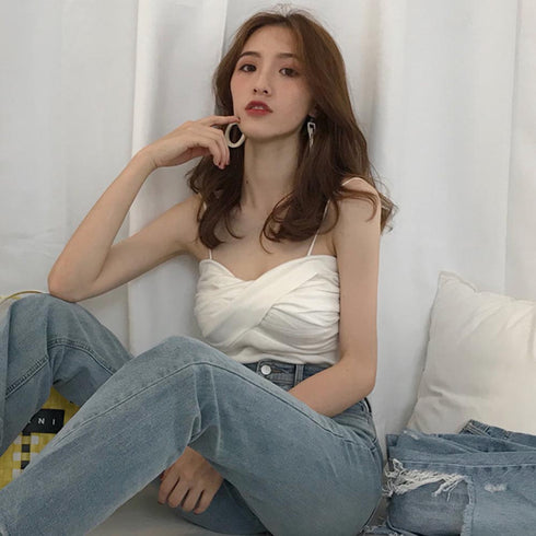 キャミソール ビスチェ オフショルダー キャミソール ビスチェ オフショルダー サマーニット 無地 レディース トップス 89CXN-002