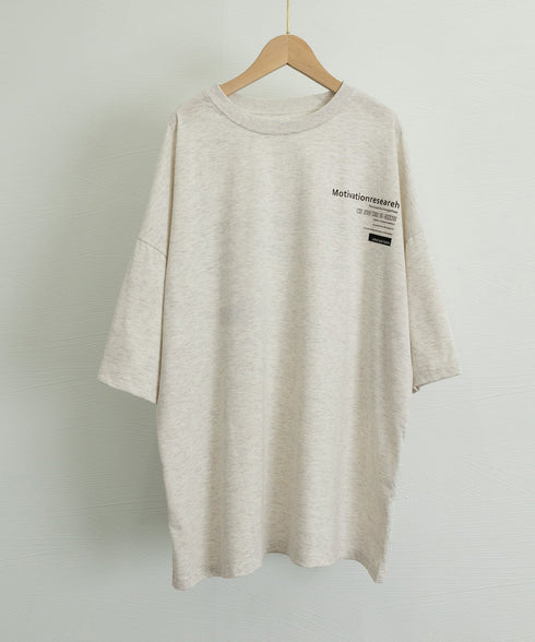 オーバーサイズ 英文字ロゴ 半袖Tシャツ レディース ビッグTシャツ プリントTシャツ カットソーユニセックス 夏t 韓国風チュニックロンT ゆったり黒白tシャツ 89EKDZ-001