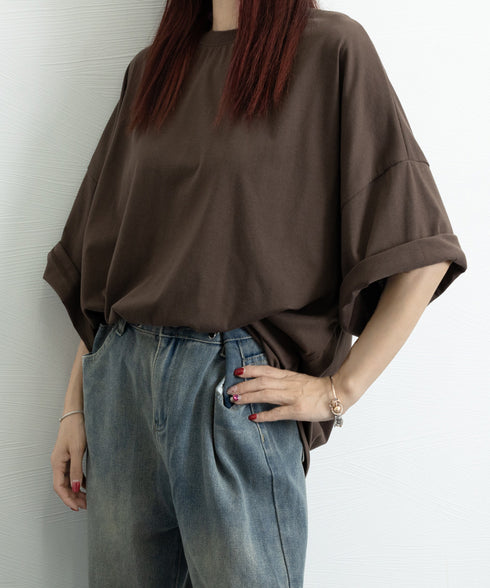 バックプリントTシャツ ゆったりビッグt ロングtシャツ レディース ビッグロゴT体型カバー 半袖英字ロゴカットソーユニセックス 夏t 韓国風 チュニックトップス 89EKDZ-002