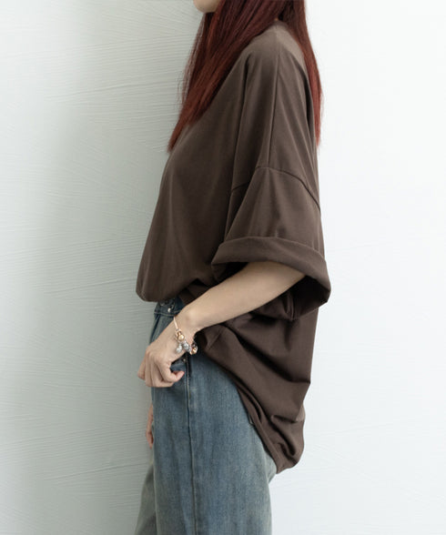 バックプリントTシャツ ゆったりビッグt ロングtシャツ レディース ビッグロゴT体型カバー 半袖英字ロゴカットソーユニセックス 夏t 韓国風 チュニックトップス 89EKDZ-002