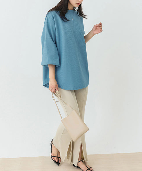 トレーナーレディーススウェットシャツ薄手 パフスリーブ 無地 トップス おしゃれ長袖プルオーバー 体型カバーカットソー ゆったり春秋服オルチャン ワッフル生地 89EKDZ-004