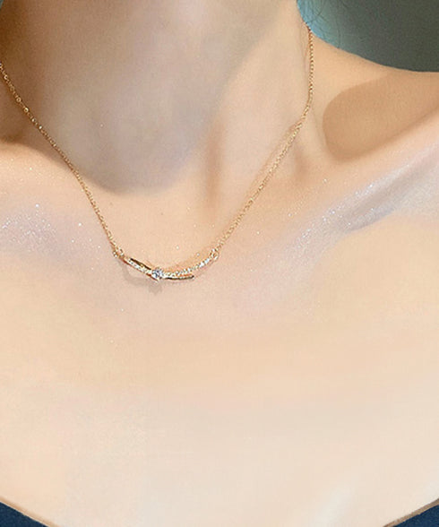 ネックレス アクセサリー レディース チェーンネックレス リボン結び きらきら 細めネックレス 上品 輝く 結婚式 首飾り ラインストーン 女子会 プレゼント 89HUAY-006