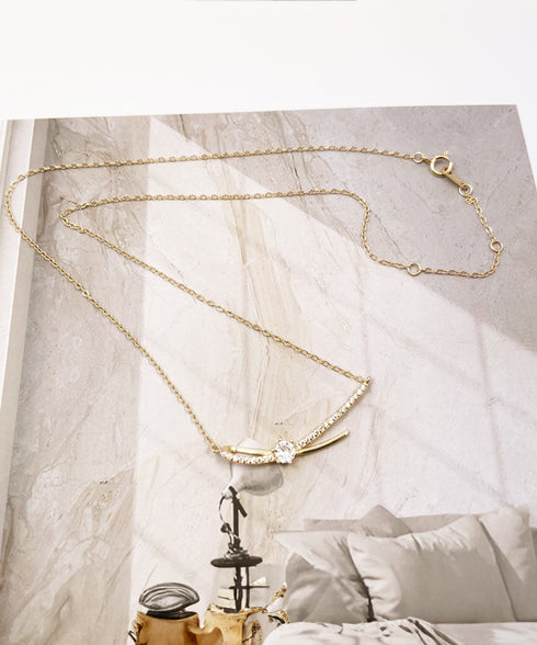 ネックレス アクセサリー レディース チェーンネックレス リボン結び きらきら 細めネックレス 上品 輝く 結婚式 首飾り ラインストーン 女子会 プレゼント 89HUAY-006