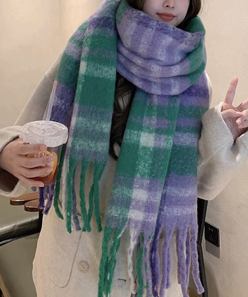 ボリュームマフラー大判 ふわふわマフラー 大判マフラー レディースストール 柔らかい 軽い 大判ストール もこもこ防寒保温マフラー フリンジ お出掛け 男女兼用 89JIEDI-001