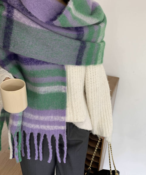 ボリュームマフラー大判 ふわふわマフラー 大判マフラー レディースストール 柔らかい 軽い 大判ストール もこもこ防寒保温マフラー フリンジ お出掛け 男女兼用 89JIEDI-001