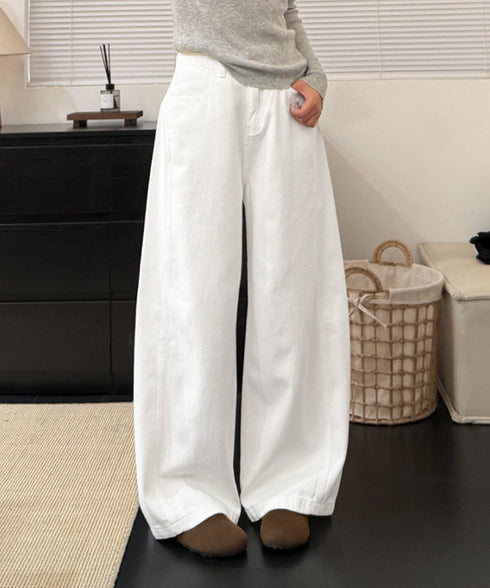 ワイドデニムパンツ 美脚ストレート韓国風 ハイウエストパンツ レディース ロングズボン オシャレ 大人 カジュアルパンツ 無地 オールシーズン 脚長 ポケット付き 89LIANGT-001