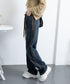 デニムパンツ 長ズボンハイウエスト美脚 レディース デニムセミワイドパンツ ロングパンツ ストレートパンツ カジュアル ズボン 韓国風 ジーンズ ボトムス 89LONGF-001