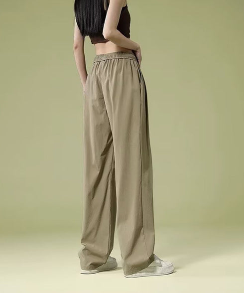 ワイドパンツ レディースハイウエスト美脚 イージーパンツ 体型カバー おしゃれロングパンツ ストリート 薄手パンツ ゆったり カジュアル 快適 ボトムス サラリ 89LONGF-002