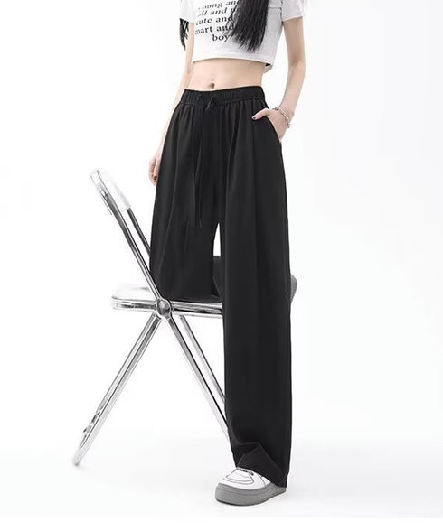 ワイドパンツ レディースハイウエスト美脚 イージーパンツ 体型カバー おしゃれロングパンツ ストリート 薄手パンツ ゆったり カジュアル 快適 ボトムス サラリ 89LONGF-002