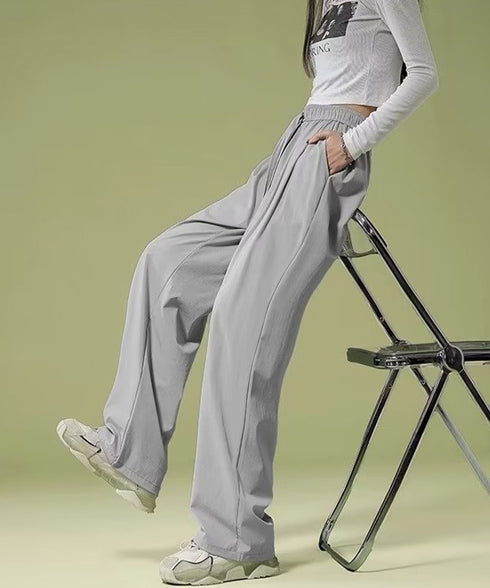 ワイドパンツ レディースハイウエスト美脚 イージーパンツ 体型カバー おしゃれロングパンツ ストリート 薄手パンツ ゆったり カジュアル 快適 ボトムス サラリ 89LONGF-002