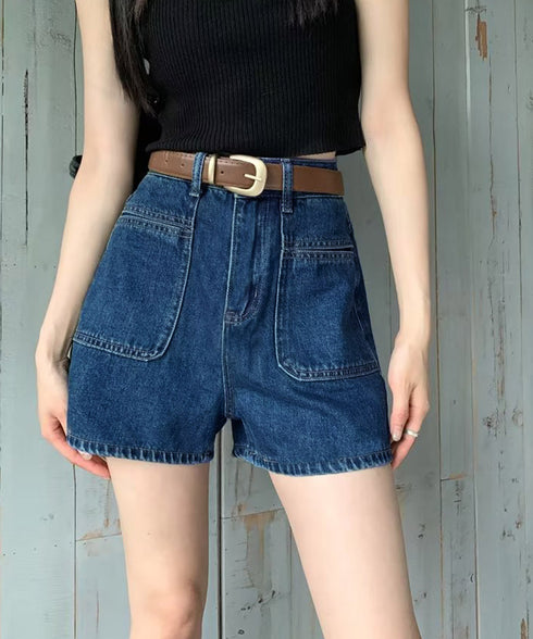 デニムショートパンツ ハイウエスト美脚夏 レディースパンツ ミニデニム ボトムス 大人カジュアル デニム短パン ホットパンツ 脚長 おしゃれ ジーパン オルチャン 89LUANXI-001