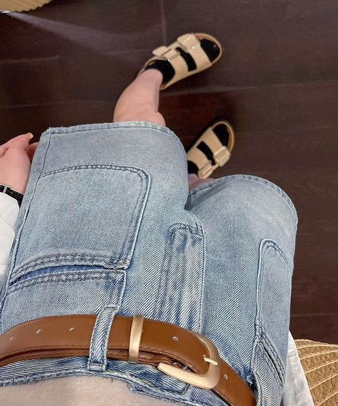 デニムショートパンツ ハイウエスト美脚夏 レディースパンツ ミニデニム ボトムス 大人カジュアル デニム短パン ホットパンツ 脚長 おしゃれ ジーパン オルチャン 89LUANXI-001