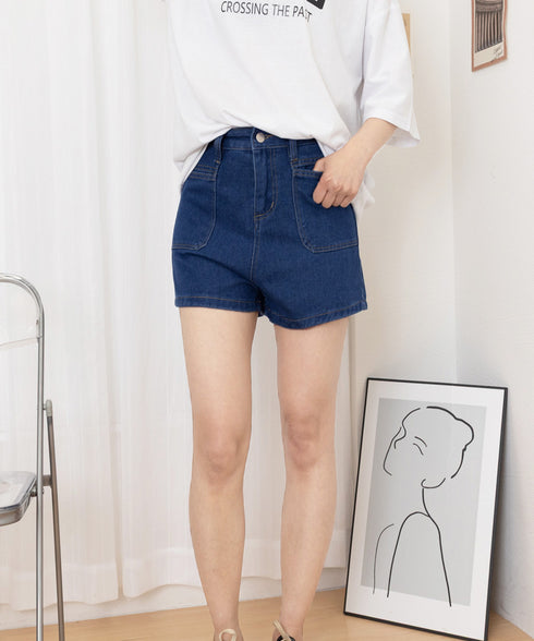 デニムショートパンツ ハイウエスト美脚夏 レディースパンツ ミニデニム ボトムス 大人カジュアル デニム短パン ホットパンツ 脚長 おしゃれ ジーパン オルチャン 89LUANXI-001